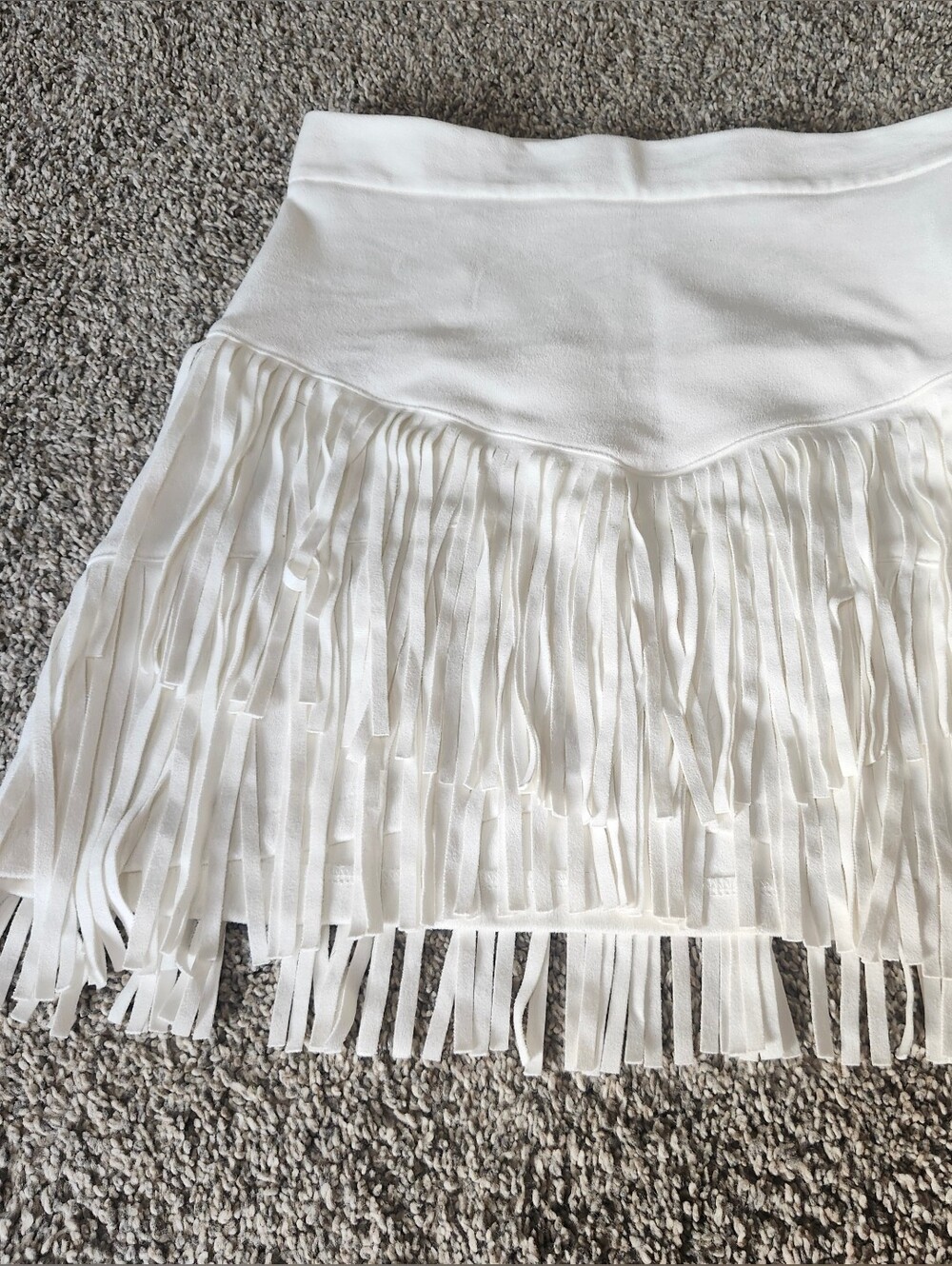 Altar'd State White Textured Mini Skirt Size Small